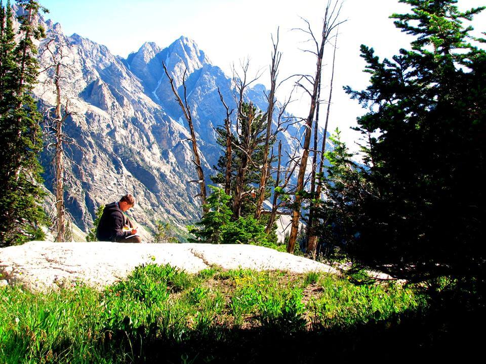 Grizzly lake adventures start out at the parking lot of the jenny lake trail head in the tetons. With a brief layover at hidden falls, inspiration point and holly lake in Grand Teton national park wyoming.