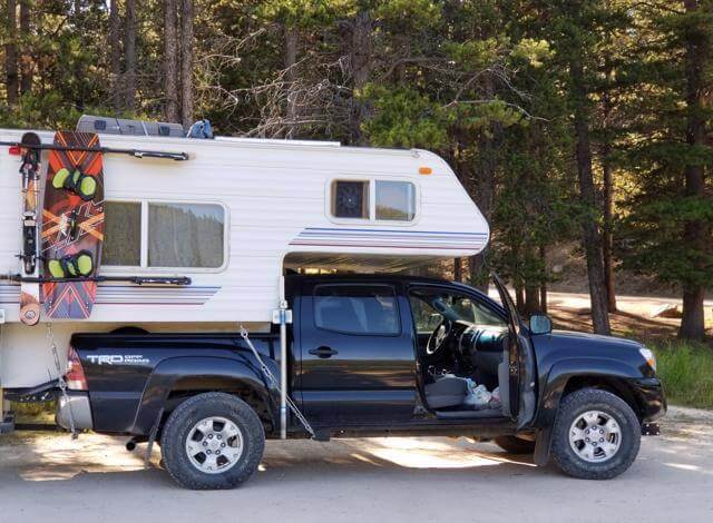 Cabover campers are wonderfully versatile & and extremely adaptable. But when trying to find a truck camper for a toyota tacoma its easier said than done. Because its a 1/4 ton truck this creates a variety of challenges from weight to dimensions. This last summer I spent almost 2months trying to find a truck camper that could fit my toyota tacoma until finally I realized I could just modify any cabover camper by cutting the corner so it would fit in between wheel wells. Want to learn how I did it check out my post on aowanders.com