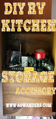 Cheap easy functional DIY RV kitchen storage modifcations in your camper.