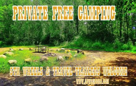 Safe, secure and private free camping options are found throughout the Spider Lake Trails Recreational Area. Big enough for 5th wheels and travel trailers. Secluded enough for truck campers and vans to boondock in privacy and peace.