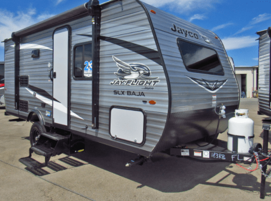 17 foot Jayco Flight small towable camper with full bathroom and shower