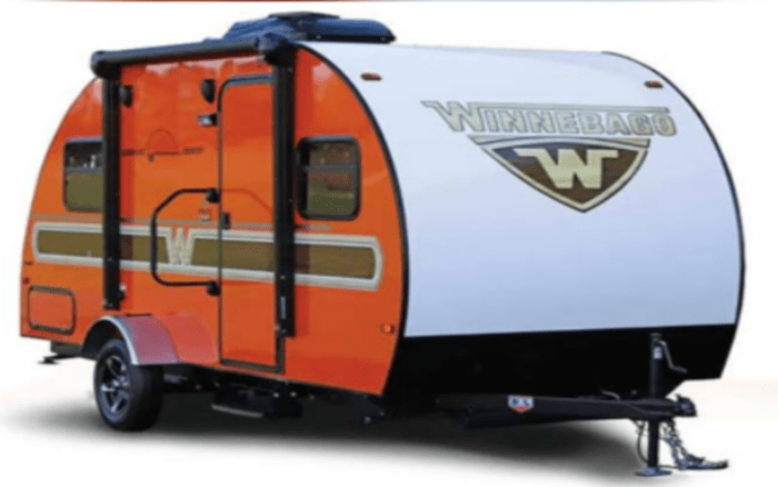 Winnebago Minnie Drop is a modern sleek lightweight towable camper. Equipped with state of the art camper accessories and high end kitchen amenities.