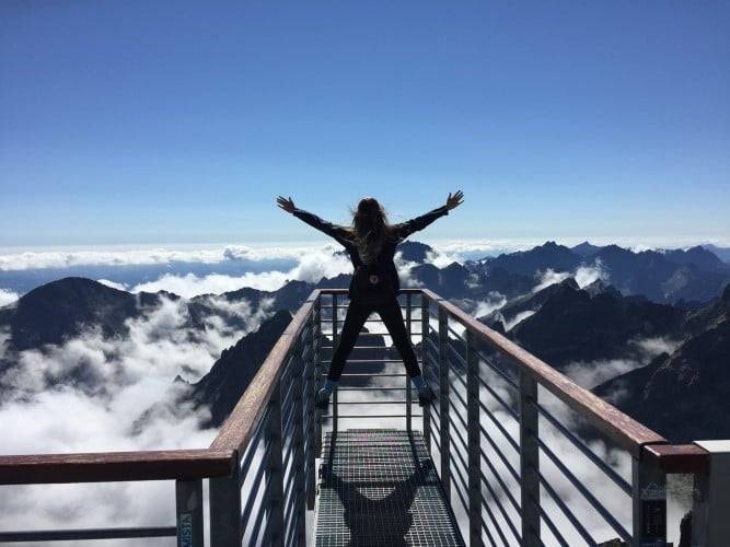 Standing on the overlook tower of Tellurides back country hut system after a month of hiking granite.