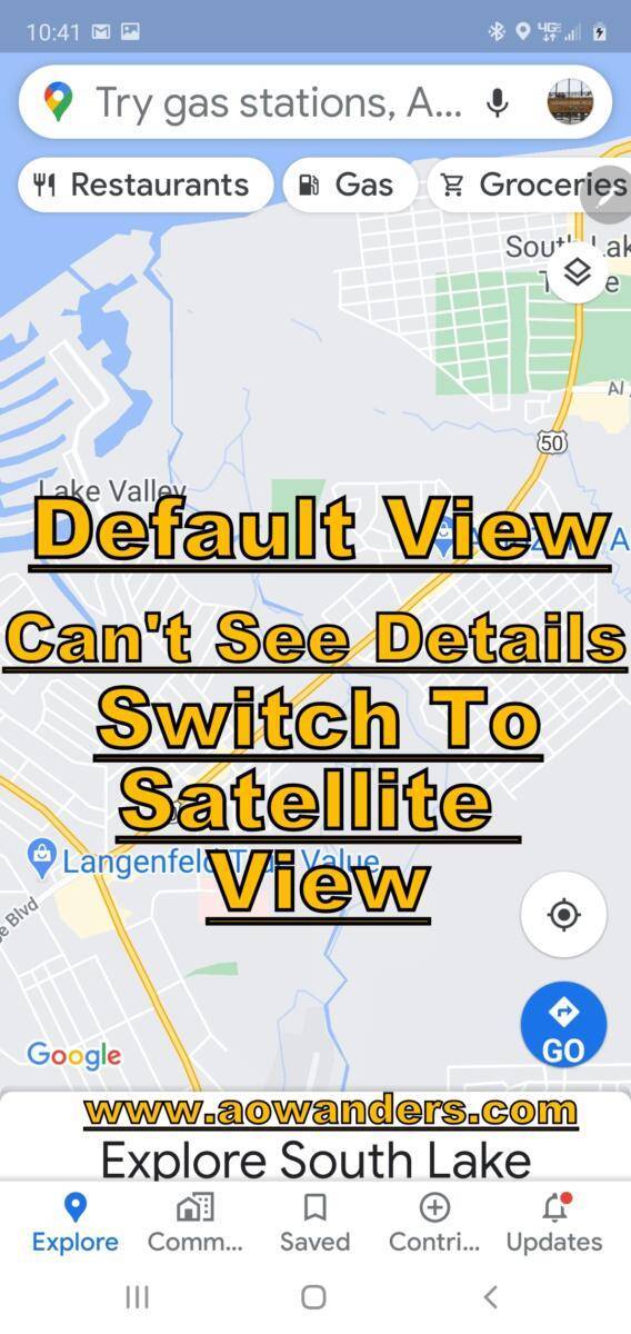 Text ontop of default Google Maps view telling readers how useless it is to use when looking for Free overnight parking solutions