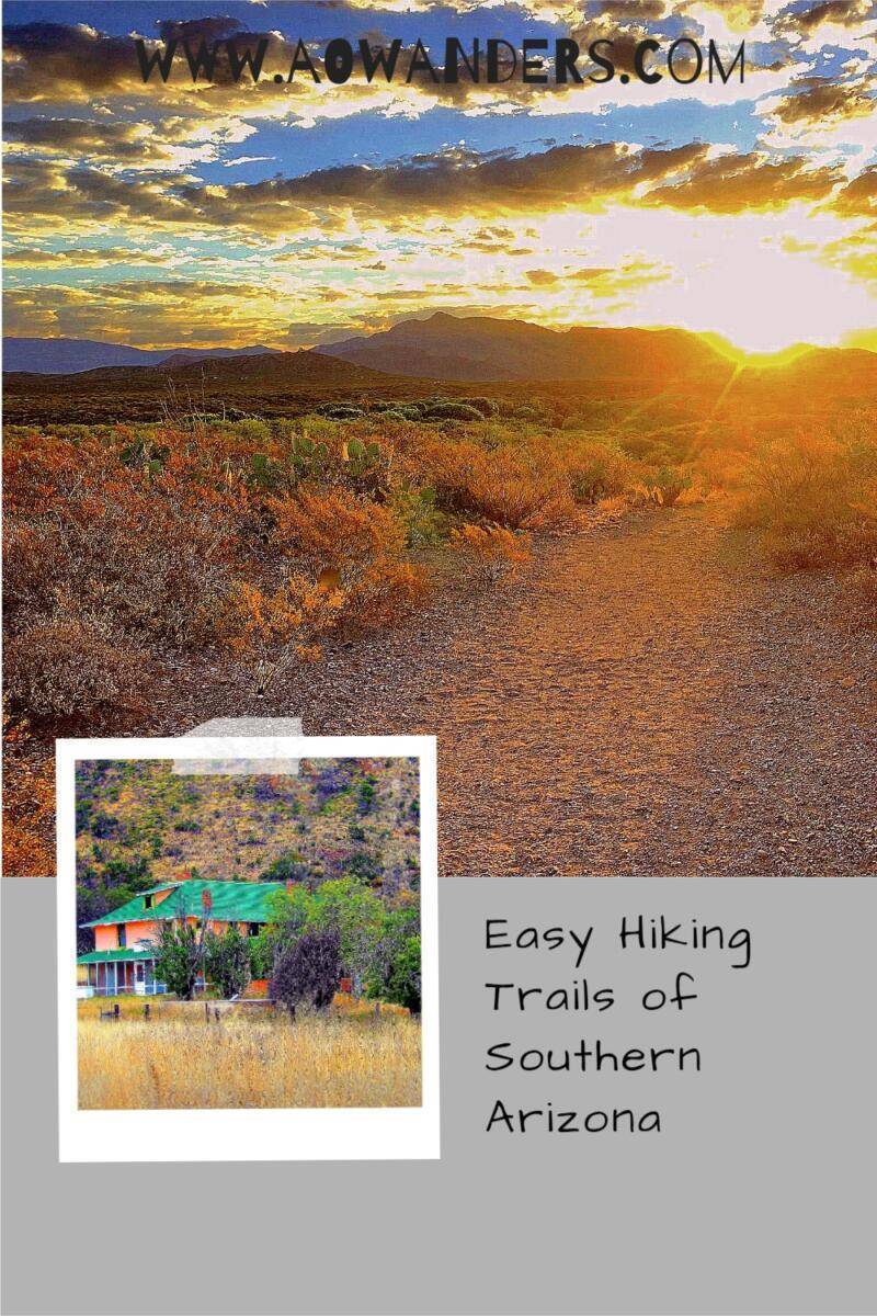 Sunset over the Bog Springs trail in Southern Arizona