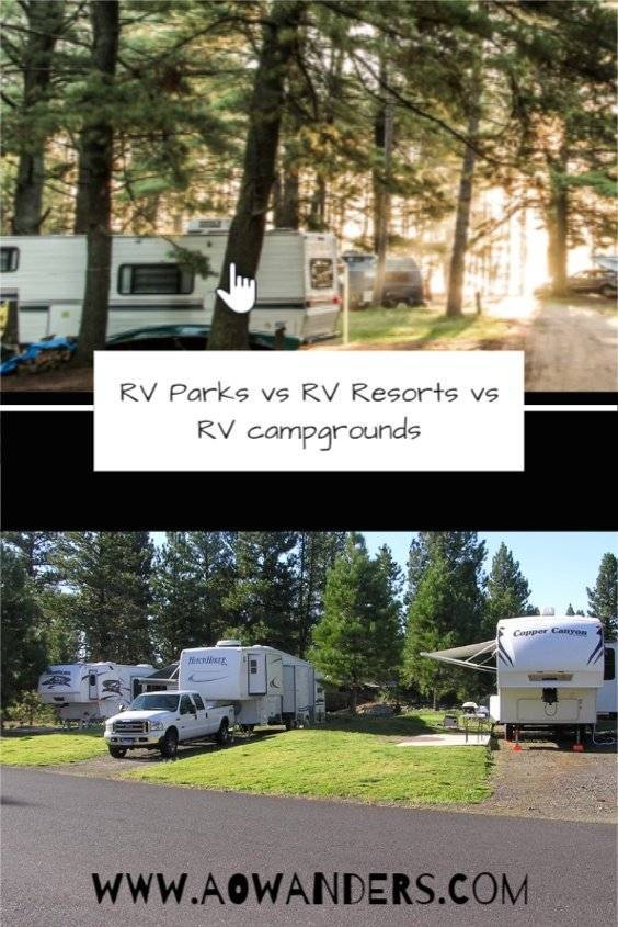 Determine the difference between an RV Park, RV Resort, and an RV Campground?  