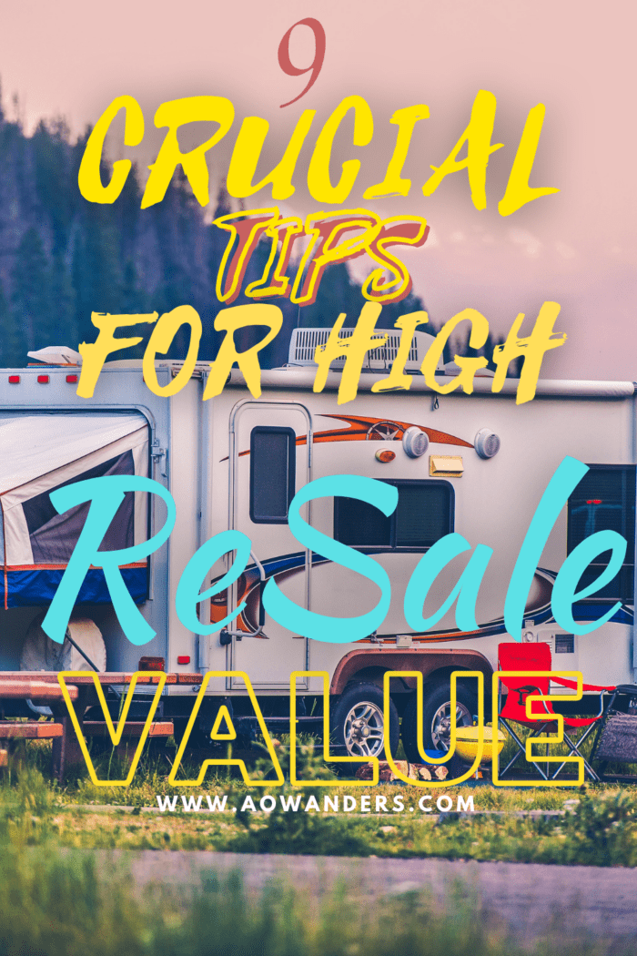 Helpful tips and suggestions to follow to sell your used RV for the highest resale value.