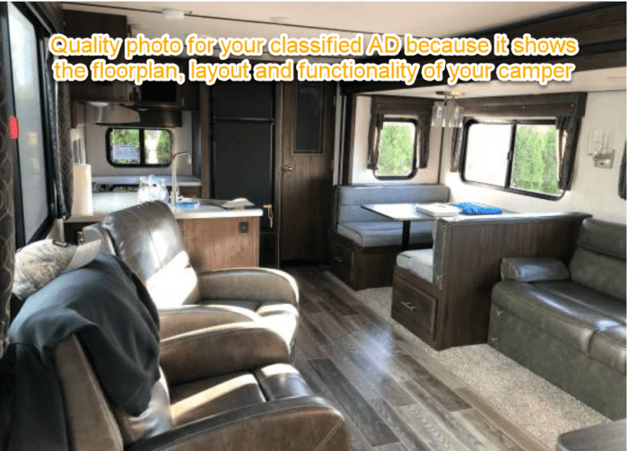 Example of a good photo to use for your online RV classified ad