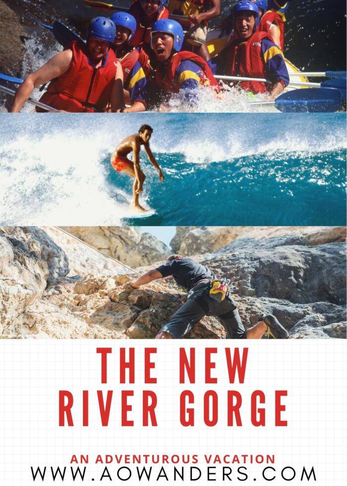 The New River Gorge in West Virginia is America's newest National Park and its an adventure seekers playground. With whitewater rafting, climbing, surfing, hiking and even high altitude bridge walking catwalk suspended 800 feet in the air.