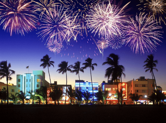 Fireworks over Miami by Adam overby