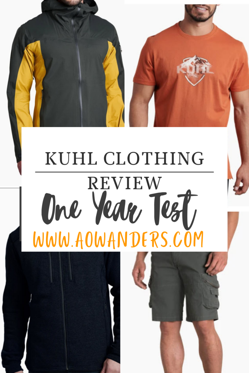 Thorough KUHL Travel Clothing Review After One Year of Use: Intercepter Hoody, The ONE Shell, Ambush Cargo Shorts, and Born in the Mountains Tee Tested for Durability and Functionality.