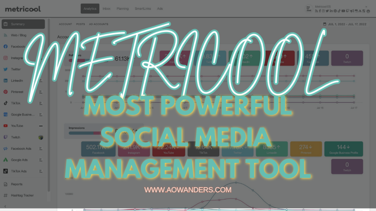 My thumbnail I created for the social media management tool metricool